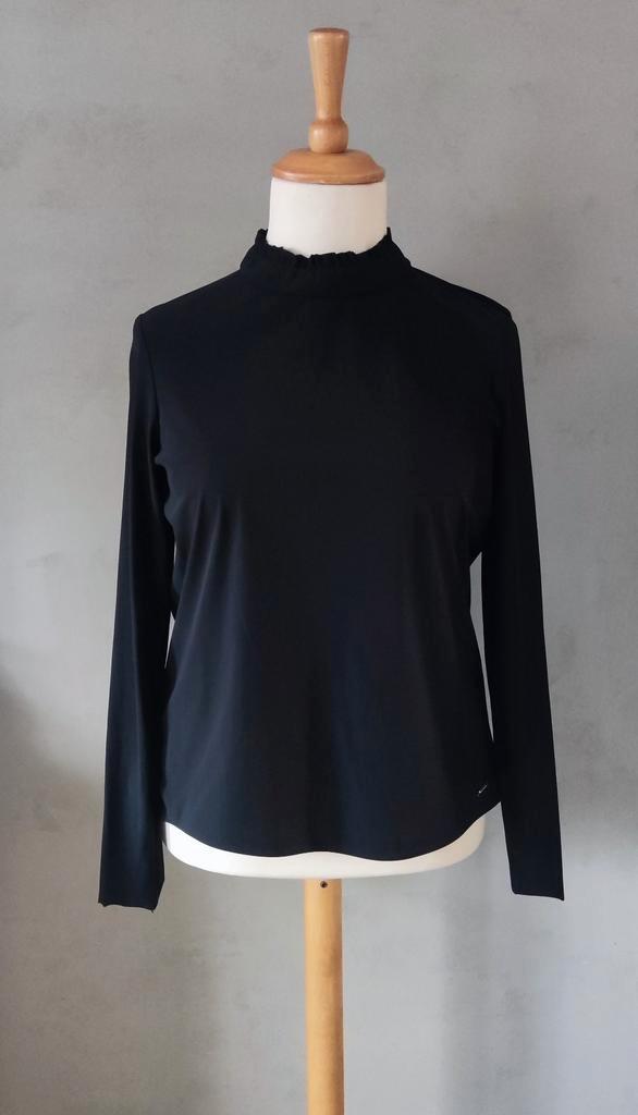 Jane Lushka zwarte travel top met ruffles maat XXL, Kleding | Dames, Tops, Zo goed als nieuw, Zwart, Lange mouw, Ophalen of Verzenden