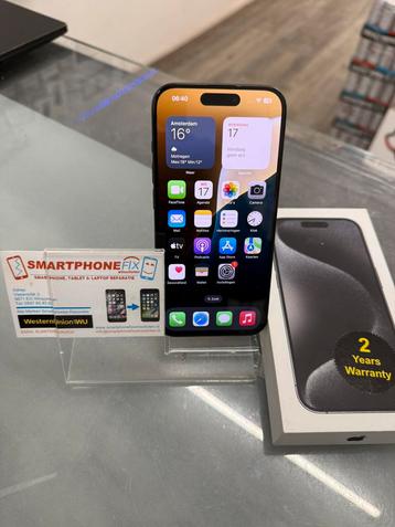 iphone 15 pro 128gb black titanium batt 90%+garantie beschikbaar voor biedingen