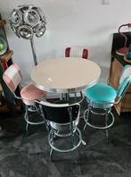 FIFTIES SIXTIES AMERIKAANSE BEL AIR BARKRUKKEN MET BARTAFEL, Ophalen, 60 tot 90 cm, Met voetsteun, Zo goed als nieuw