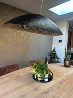 Industriele hanglamp zwart met goud 115 cm  Magna, Kunststof, Ophalen of Verzenden, Zo goed als nieuw, 75 cm of meer