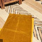 Vintage/Velvet/Gordijnen/Caramel/Goudbruin, Antiek en Kunst, Curiosa en Brocante, Ophalen of Verzenden