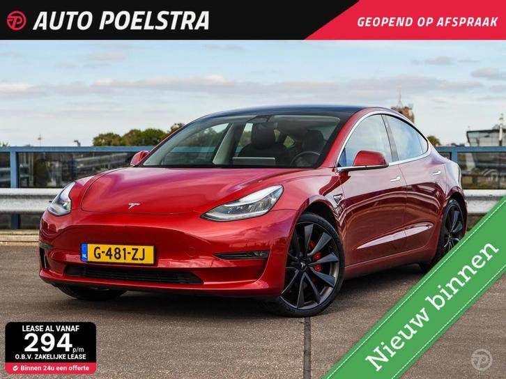 Tesla Model 3 Performance AWD 75 kWh 462 PK FSD Full Self Dr, Auto's, Tesla, Bedrijf, Te koop, Model 3, 4x4, ABS, Adaptive Cruise Control