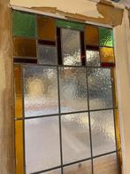 Set schuif / en-suite deuren met glas in lood 214x146cm, Antiek en Kunst, Ophalen