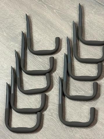 10 nieuwe grote haken met antislip rubber beschikbaar voor biedingen