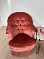 Vintage fauteuil oud roze 2 x, Huis en Inrichting, Fauteuils, Ophalen, Minder dan 75 cm, Zo goed als nieuw, Stof