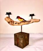 Handgemaakt Houten Vogeltje met Kaarsjes, Ophalen of Verzenden