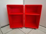 Set knalrode Ikea Didrik kastjes, Huis en Inrichting, Slaapkamer | Nachtkastjes, Ophalen, Zo goed als nieuw, Kunststof, Minder dan 45 cm