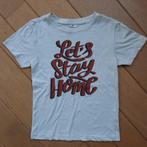 T- shirt beige roest bruine text maat 122/128, Kinderen en Baby's, Kinderkleding | Maat 122, Ophalen of Verzenden, Zo goed als nieuw