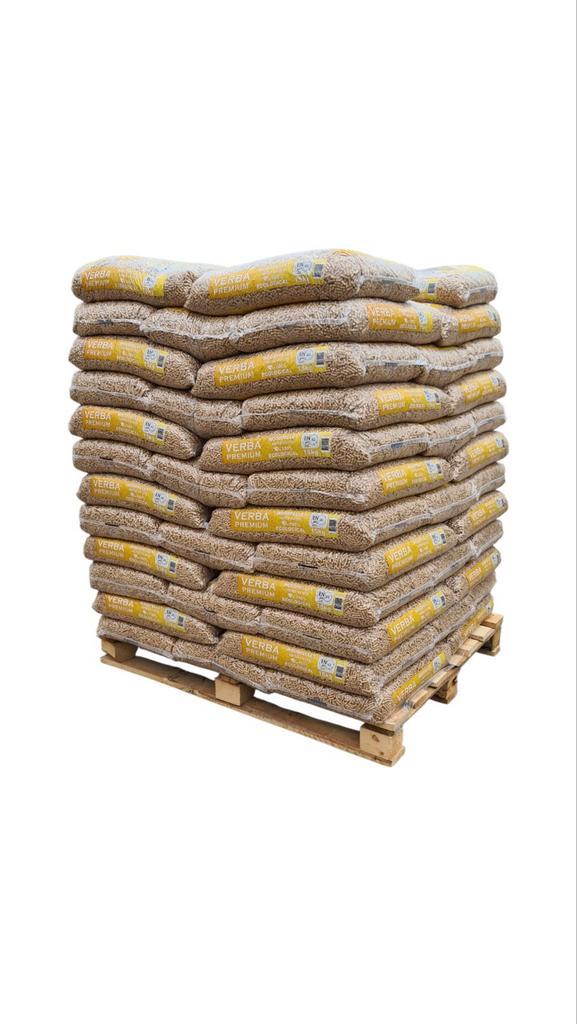 VERBA houtpellets EN+A1| €379,- per pallet!!!‼️, Tuin en Terras, Haardhout, Blokken, Overige houtsoorten, 6 m³ of meer, Ophalen of Verzenden