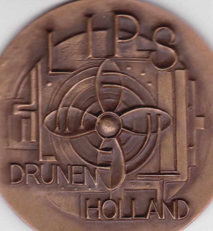 LIPS DRUNEN HOLLAND 1928 - 1968, Postzegels en Munten, Penningen en Medailles, Overige materialen, Ophalen of Verzenden