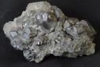 Galena-cluster met calciet en chalcopyriet, Verzamelen, Mineralen en Fossielen, Ophalen of Verzenden, Mineraal
