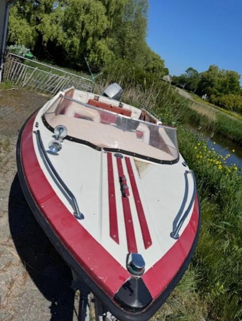 boot project 30 pk 2takt Mariner Autolube en trim met traile, Watersport en Boten, Vis- en Consoleboten, Gebruikt, 10 tot 30 pk