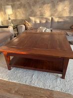 Vierkante Teakhouten Salontafel 120x120, Huis en Inrichting, Tafels | Salontafels, Ophalen, Gebruikt, 100 tot 150 cm, Minder dan 50 cm