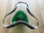 Schaal groen/blank glas Kristalunie? Symphonia?, Antiek en Kunst, Antiek | Glas en Kristal, Ophalen of Verzenden