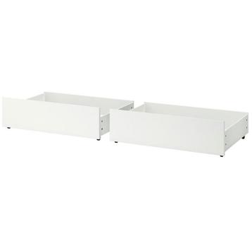 2 x IKEA Malm Bedlade - Wit - afbeelding 1