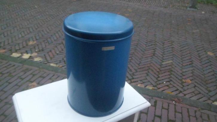 Vintage Brabantia voorraadblik blauw 30 cm. koekblik blik, Huis en Inrichting, Keuken | Keukenbenodigdheden, Gebruikt, Ophalen of Verzenden