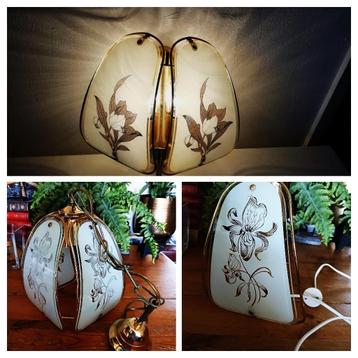 Hollywood regency wandlamp vintage messing Lakro Lotusbloem beschikbaar voor biedingen