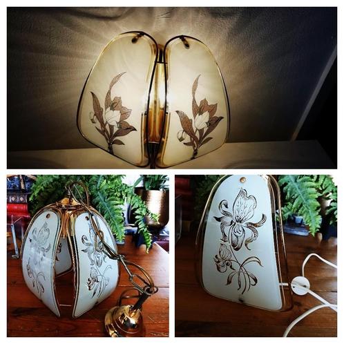 Hollywood regency wandlamp vintage messing Lakro Lotusbloem, Verzamelen, Retro, Huis en Inrichting, Ophalen of Verzenden