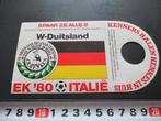 sticker henkes borrel voetbal EK 1980 vlag w-duitsland *, Ophalen, Zo goed als nieuw