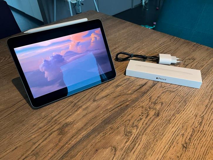IPad Air M1 + smart folio + Apple Pencil 2, Computers en Software, Apple iPads, Zo goed als nieuw, Apple iPad Air, 11 inch, 64 GB