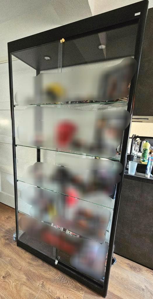 Vitrinekast met verlichting - 200x100x40cm, Huis en Inrichting, Kasten | Vitrinekasten, Gebruikt, 150 tot 200 cm, 50 tot 100 cm