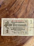 1 Rentenmark 1937, Los biljet, Duitsland, Ophalen of Verzenden