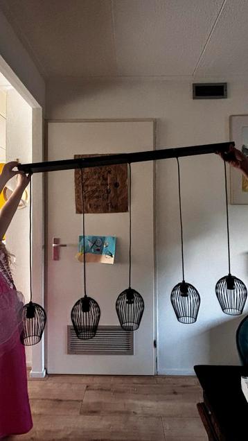 Hanglamp Lagos - mat zwart - 5 lampen