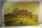 Mooi Geschilderd werk 'Hoeve in de Kempen' - gesigneerd, Antiek en Kunst, Kunst | Schilderijen | Klassiek, Ophalen of Verzenden