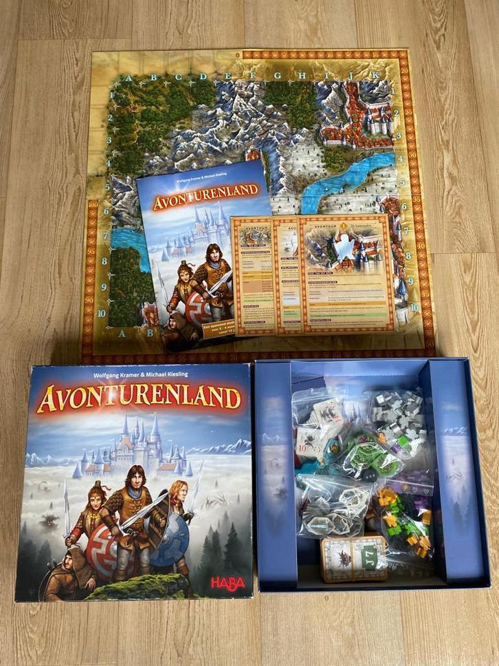 Avonturenland bordspel van HaBa spellen, Hobby en Vrije tijd, Gezelschapsspellen | Bordspellen, Zo goed als nieuw, Drie of vier spelers