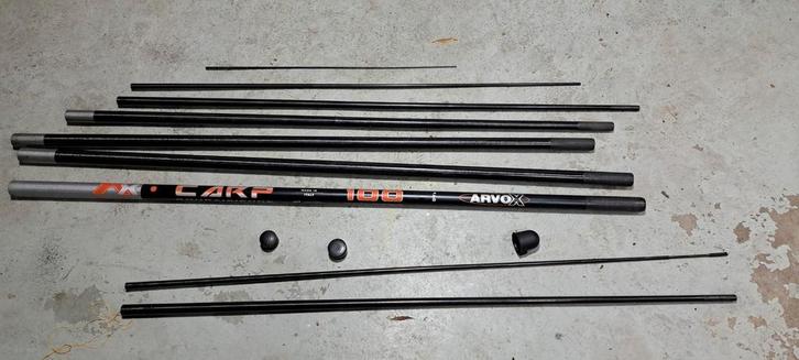 Zgan Arvox carp vaste stok hengel karper 9.60mtr, Watersport en Boten, Hengelsport | Witvissen, Zo goed als nieuw, Vaste hengel