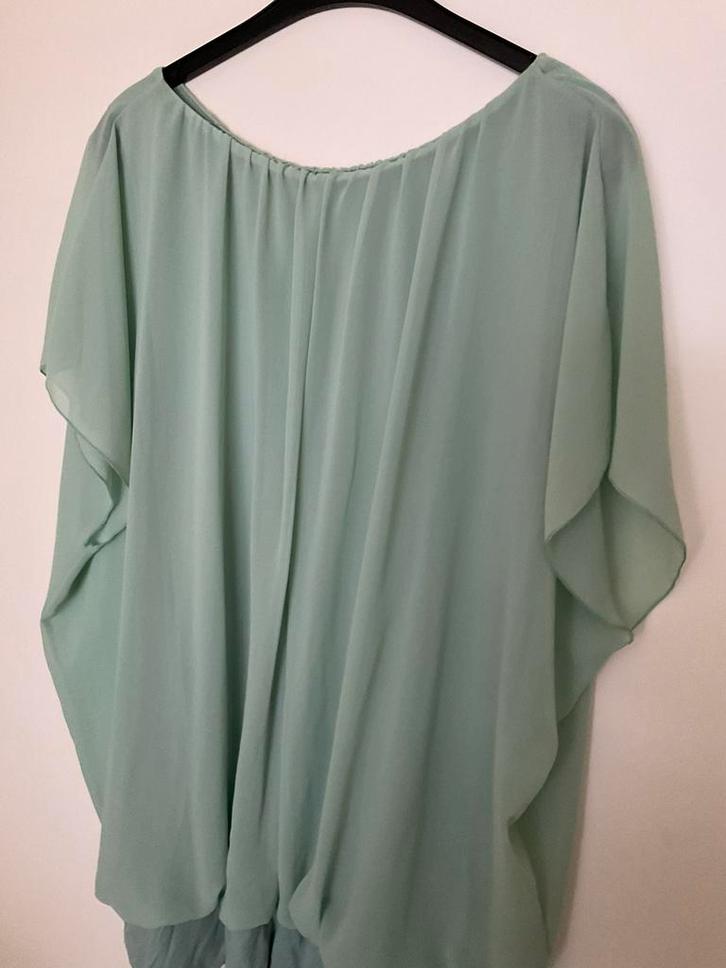 dames ballon top pistache groen, Kleding | Dames, Blouses en Tunieken, Zo goed als nieuw, Maat 46/48 (XL) of groter, Groen, Ophalen of Verzenden