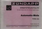 Zundapp Catalogus Automatic-Mofa typen 444 (5490z), Verzenden, Zo goed als nieuw