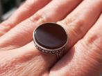 Vanoli 925 zilveren ring met bruine agaat maat 17,25, Daiva1973@hotmail.com, Vanoli, Bruin, Amsterdam