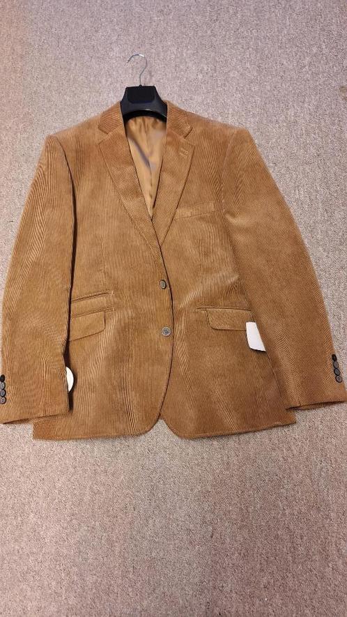 Kolbert bruine/beige rib, nieuw mt 654 (12), Kleding | Heren, Kostuums en Colberts, Nieuw, Overige maten, Beige, Ophalen of Verzenden