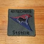 Borstembleem 43 mechbrig ststcie, Ophalen of Verzenden, Landmacht, Nederland, Embleem of Badge
