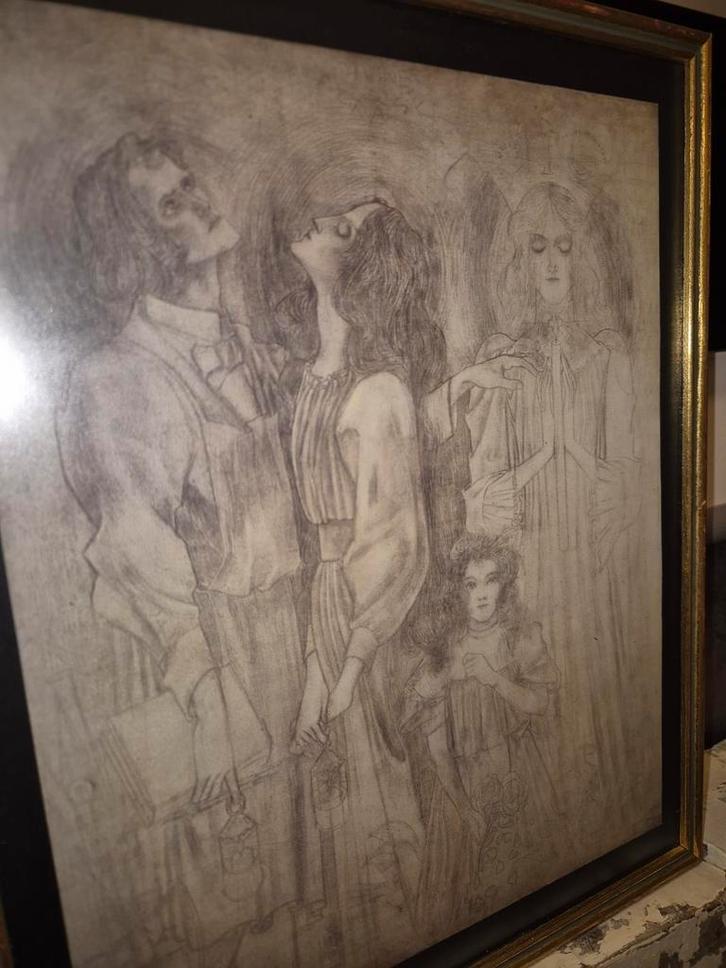 Jan Toorop - Divine Extase (1896), Antiek en Kunst, Kunst | Litho's en Zeefdrukken, Ophalen of Verzenden