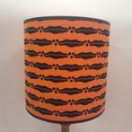 Handgemaakte retro vintage lampenkap wax oranje blauw, Huis en Inrichting, Lampen | Lampenkappen, Rond, Nieuw, Ophalen of Verzenden