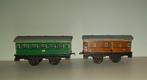 2x HWN spoor 0 36540/36541 blikken rijtuigen, Overige merken, Gebruikt, Gelijkstroom of Wisselstroom, Wagon