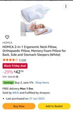 Ergonomisch kussen - HOMCA, Eenpersoons, Wit, Ophalen of Verzenden, Zo goed als nieuw
