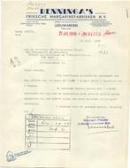 Leeuwarden- oude factuur-Benninga's Margarinefabriek- 1936, Verzamelen, Overige Verzamelen, Gebruikt, Verzenden