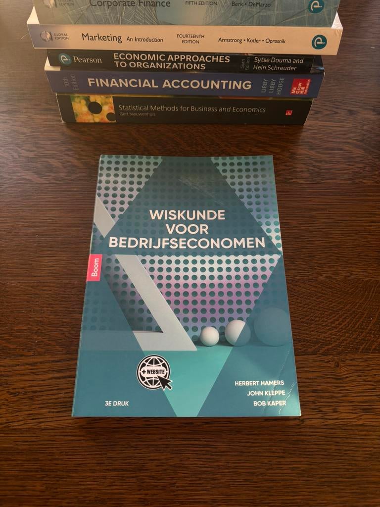 Wiskunde voor Bedrijfseconomen - Hamers/Kleppe/Kaper 3e Druk, Boeken, Ophalen of Verzenden, Beta, Zo goed als nieuw, WO