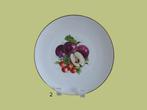 Set van 3 vintage sier/wandborden fruit jaren 60 porselein, Antiek en Kunst, Ophalen of Verzenden