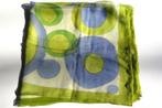 Sjaal, jaren 1970-dessin, kleur groen en blauw, Ophalen of Verzenden, Zo goed als nieuw, Maat 38/40 (M), Sjaal