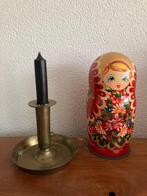 Antieke messing blaker / schuifkandelaar, Antiek en Kunst, Antiek | Kandelaars, Ophalen of Verzenden, Koper of Brons