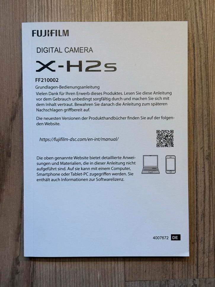 Fujifilm X-H2S Handleiding nederlandstalig, Boeken, Kunst en Cultuur | Fotografie en Design, Techniek, Ophalen of Verzenden