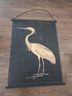 Bamboe muurhanger kraanvogel, Huis en Inrichting, Ophalen of Verzenden, Zo goed als nieuw