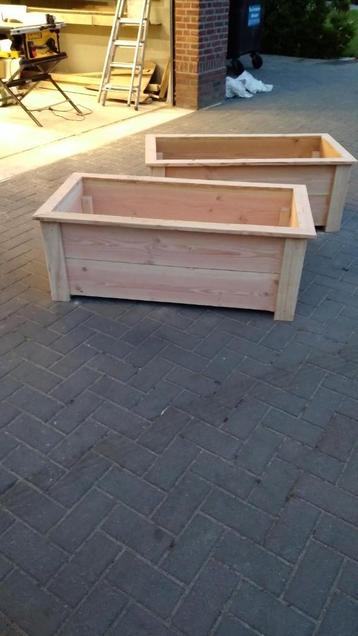 Douglas houten maatwerk bloembakken, planten sierbakken beschikbaar voor biedingen