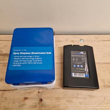 🛠 Nieuwe plaatboor / stappenboor sets beschikbaar voor biedingen