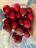 Diverse rode kerstballen Oxblood/Ossenbloed, Ophalen, Zo goed als nieuw