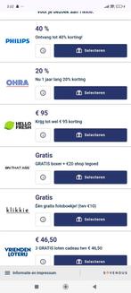 HelloFresh €95 + ON THAT ASS €20 + Klikkie – kortingspakkett, Ophalen of Verzenden